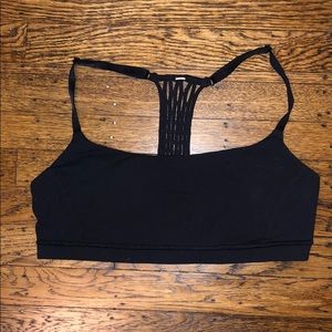 Lululemon Black Sports Bra with Web Detail Size 8